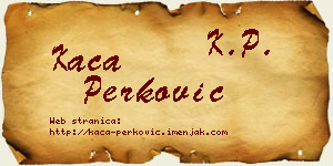 Kaća Perković vizit kartica